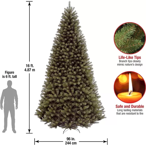 imageNational Tree Company Artificial Giant Christmas Tree Green North Valley Spruce Includes Stand 16 Feet