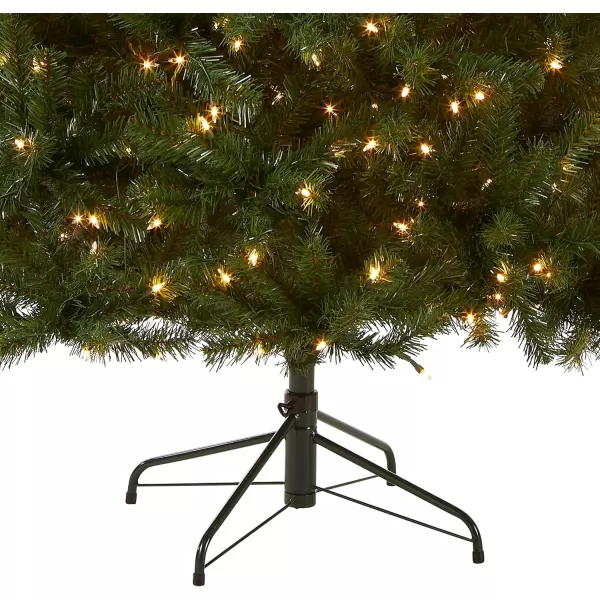 imageNational Tree Company PreLit Artificial Christmas Tree Green North Valley Spruce White Lights Includes Stand 7 Feet9 ft