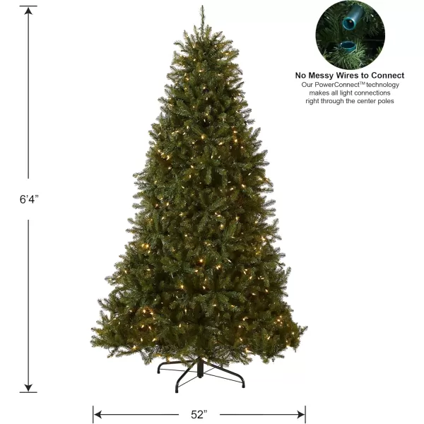 imageNational Tree Company PreLit Artificial Full Christmas Tree Green Dunhill Fir Dual Color LED Lights Includes PowerConnect and Stand 12 Feet65 ft