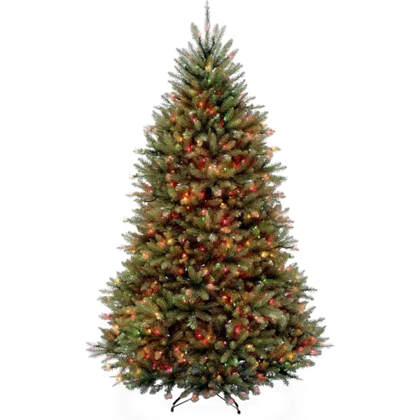 imageNational Tree Company PreLit Artificial Full Christmas Tree Green Dunhill Fir Dual Color LED Lights Includes PowerConnect and Stand 12 Feet65 ft