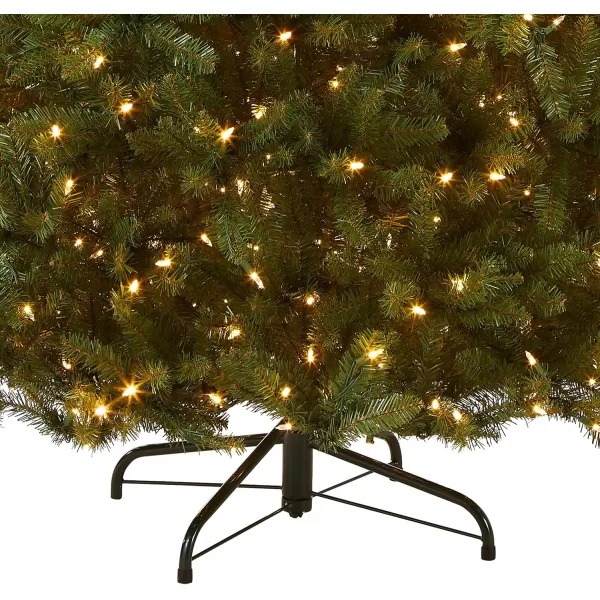 imageNational Tree Company PreLit Artificial Full Christmas Tree Green Dunhill Fir Dual Color LED Lights Includes PowerConnect and Stand 12 Feet9 ft