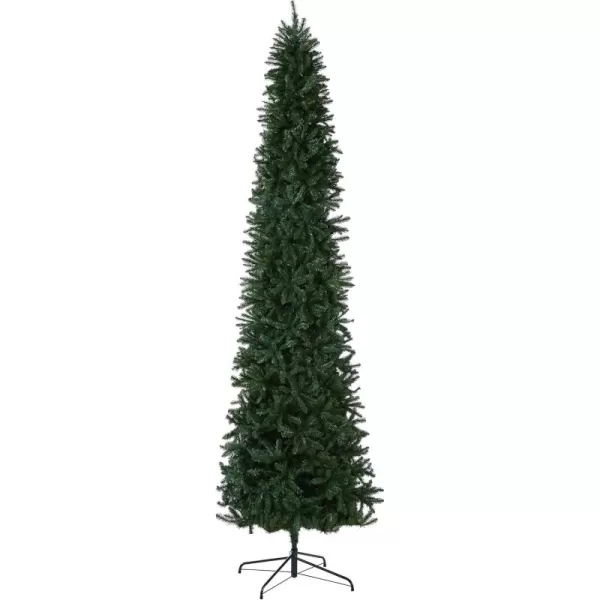 imageNational Tree Company Artificial Slim Christmas Tree Green Kingswood Fir Includes Stand 14 Feet