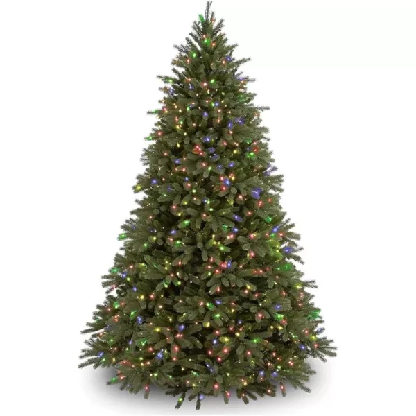 imageNational Tree Company Feel Real Prelit Artificial Christmas Tree  Includes Prestrung MultiColor Lights and Stand  Jersey Fraser Fir  75 ft65 ft