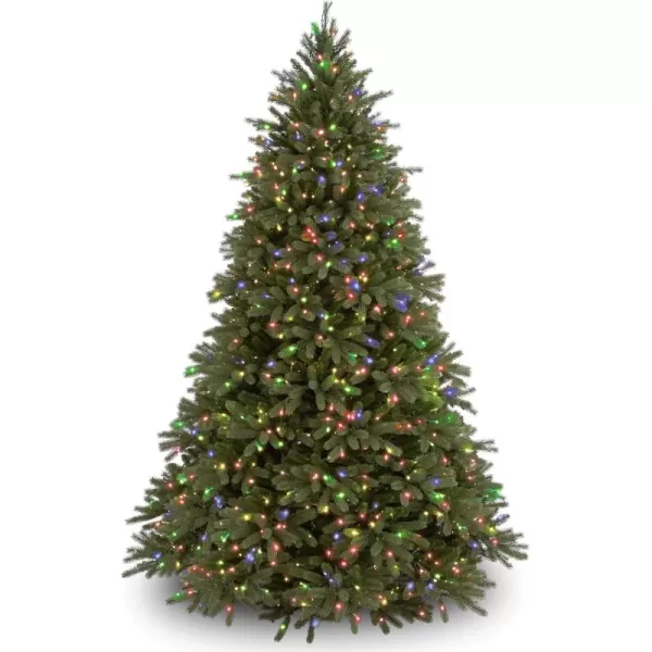 imageNational Tree Company Feel Real Prelit Artificial Christmas Tree  Includes Prestrung MultiColor Lights and Stand  Jersey Fraser Fir  75 ft75 ft