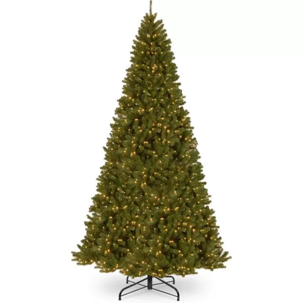 imageNational Tree Company PreLit Artificial Christmas Tree Green North Valley Spruce White Lights Includes Stand 7 Feet12 ft