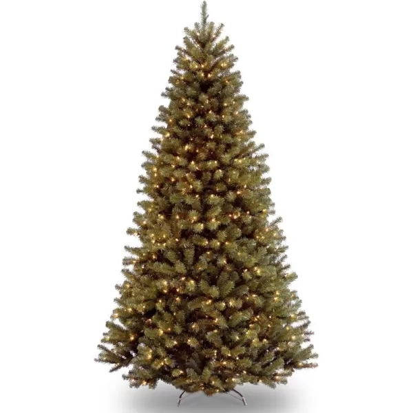 imageNational Tree Company PreLit Artificial Christmas Tree Green North Valley Spruce White Lights Includes Stand 7 Feet9 ft