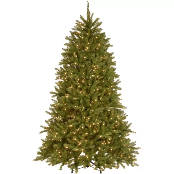 imageNational Tree Company PreLit Artificial Full Christmas Tree Green Dunhill Fir Dual Color LED Lights Includes PowerConnect and Stand 12 Feet65 ft