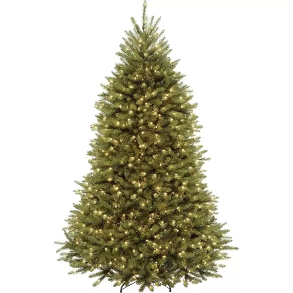 imageNational Tree Company PreLit Artificial Full Christmas Tree Green Dunhill Fir Dual Color LED Lights Includes PowerConnect and Stand 12 Feet75 ft