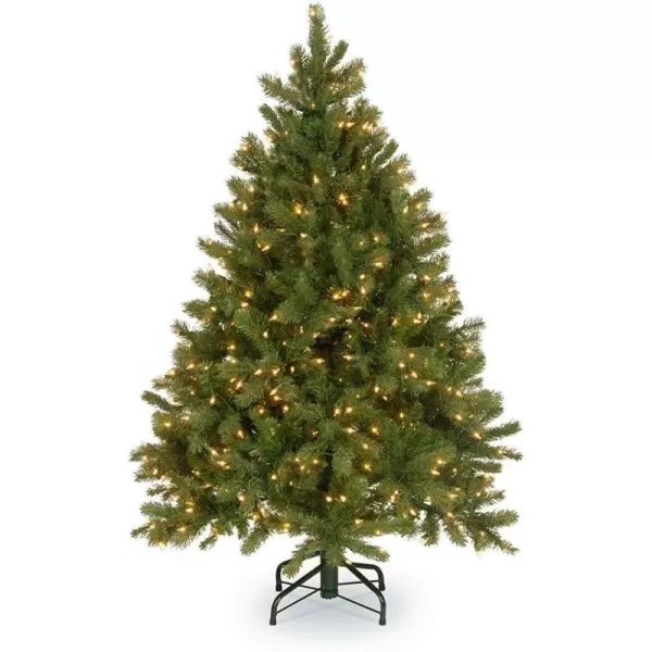 imageNational Tree Company PreLit Feel Real Artificial Full Downswept Christmas Tree Green Douglas Fir White Lights Includes Stand 9 feet45 ft