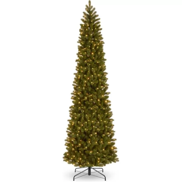 imageNational Tree Company Prelit Feel Real Artificial Giant Slim Downswept Christmas Tree Green Douglas Fir Dual Color LED Lights Includes PowerConnect and Stand 12 feet