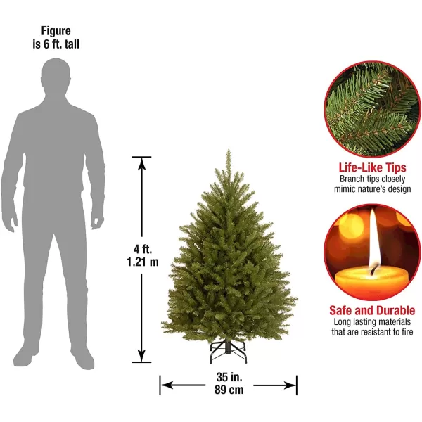 imageNational Tree Company Artificial Christmas Tree  Includes Stand  Dunhill Fir  7 ft4 ft