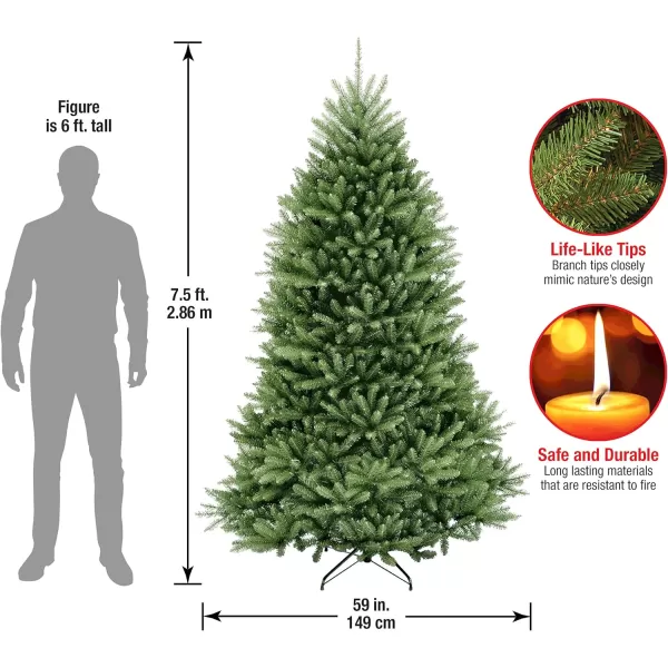 imageNational Tree Company Artificial Christmas Tree  Includes Stand  Dunhill Fir  7 ft75 ft