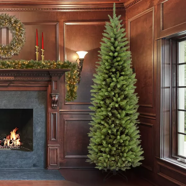 imageNational Tree Company Artificial Slim Christmas Tree Green Kingswood Fir Includes Stand 7 FeetGreen