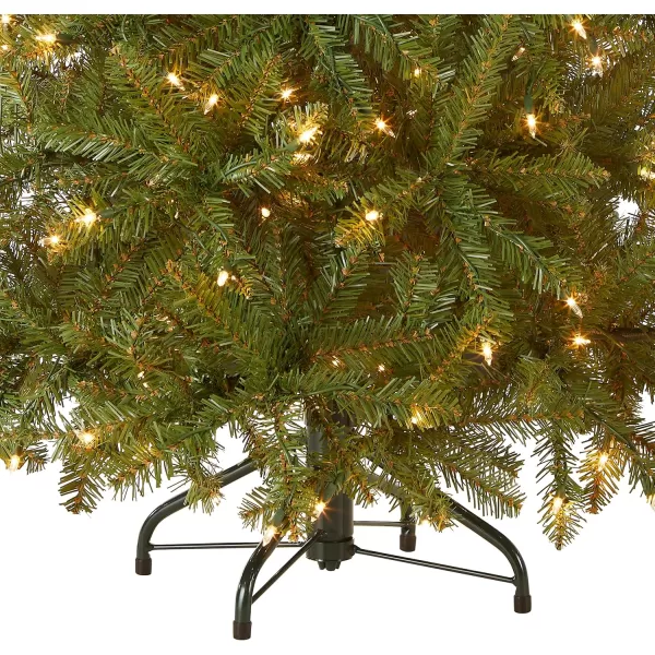 imageNational Tree Company PreLit Artificial Mini Christmas Tree Green Dunhill Fir White Lights Includes Stand 4 Feet