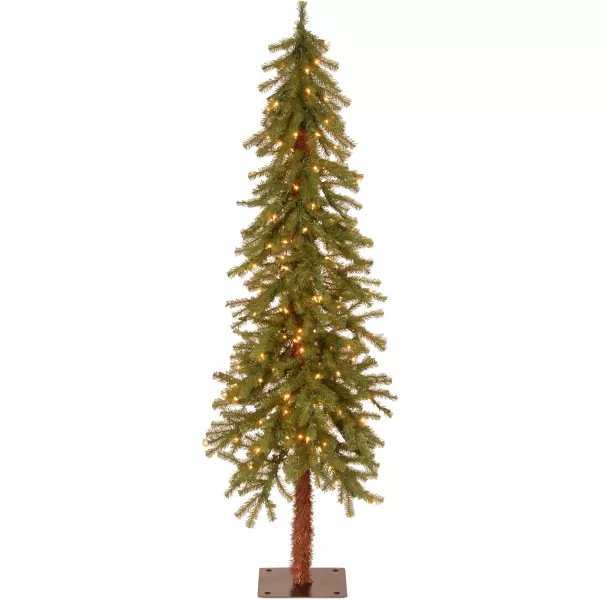 imageNational Tree Company Prelit Artificial Christmas Tree  Includes Prestrung White Lights  Hickory Cedar  3 ft5 ft