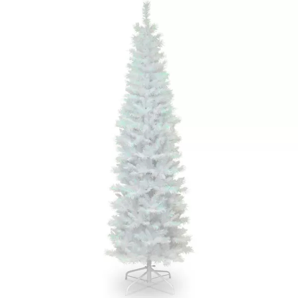 imageNational Tree Company Artificial Christmas Tree White Tinsel Includes Stand 7 feet