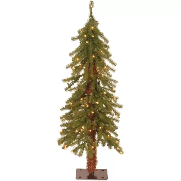 imageNational Tree Company Prelit Artificial Christmas Tree  Includes Prestrung White Lights  Hickory Cedar  3 ft3 ft