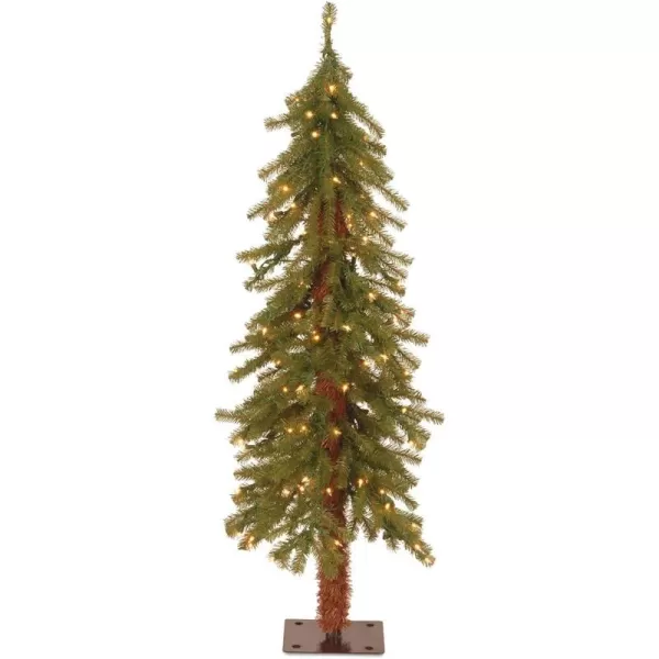 imageNational Tree Company Prelit Artificial Christmas Tree  Includes Prestrung White Lights  Hickory Cedar  3 ft4 ft