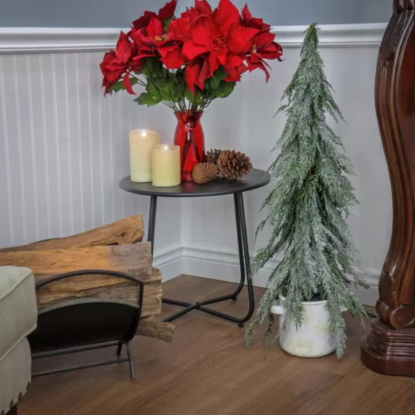 imageHGTV Home Collection Artificial Christmas Tree Potted Pine Down Swept Branches Includes Stylish White Base Winter Collection 3 Feet