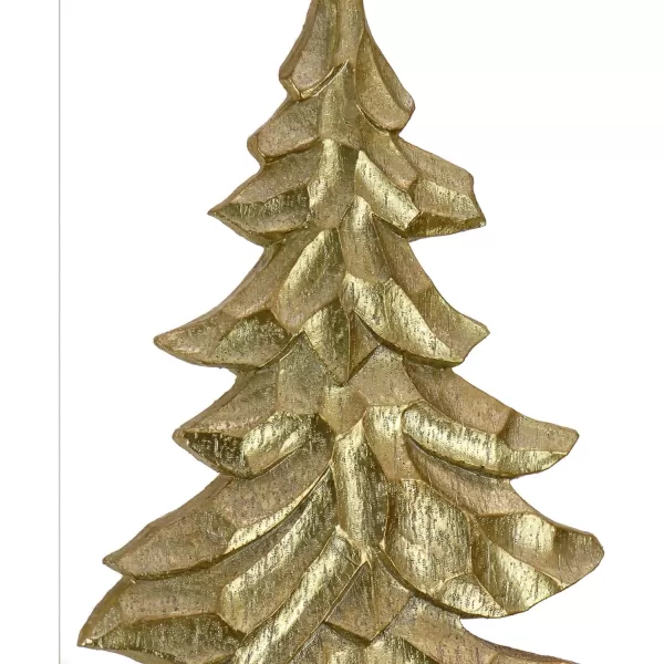 imageHGTV Home Collection Christmas Tree Decoration Gold Carved Wooden Design Winter Collection 32 Inches