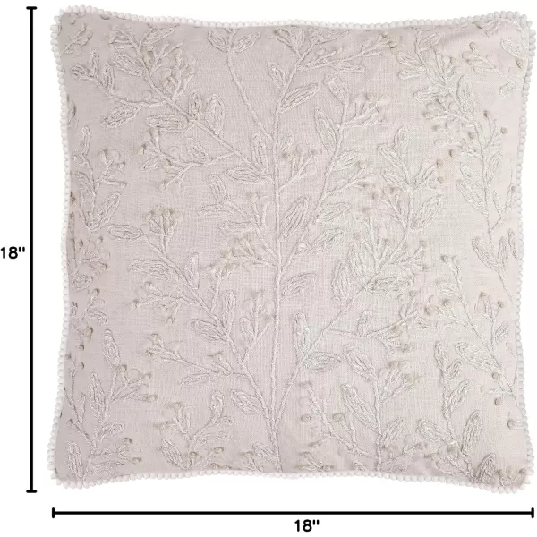 imageNational Tree Company HGTV Home Collection 18quot White Boho Christmas Pillow