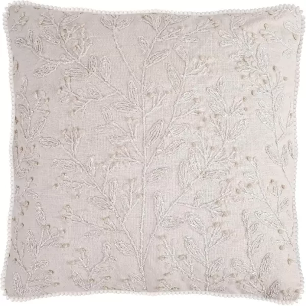 imageNational Tree Company HGTV Home Collection 18quot White Boho Christmas Pillow