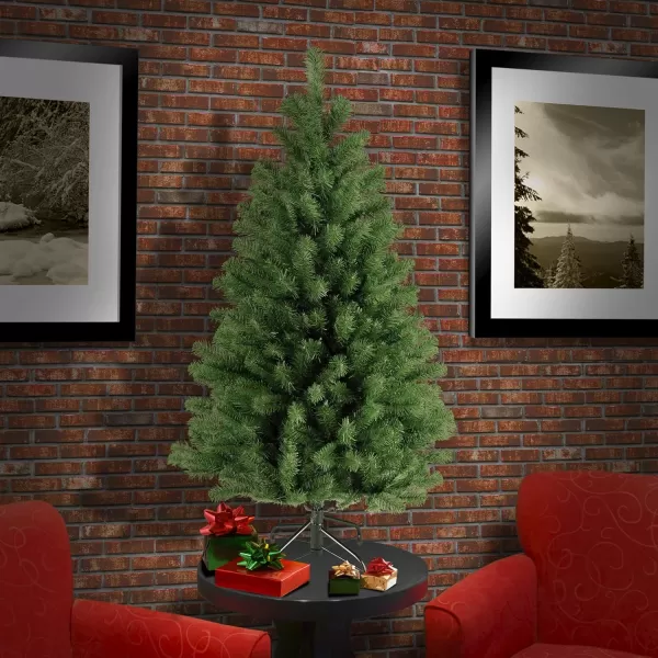 imageNational Tree Company Artificial Full Christmas Tree Green North Valley Spruce Includes Stand 4 Feet