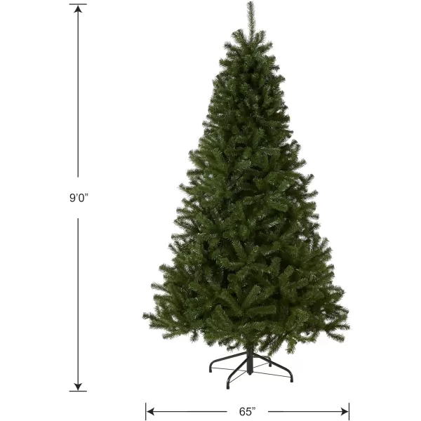 imageNational Tree Company Artificial Full Christmas Tree Green North Valley Spruce Includes Stand 9 Feet