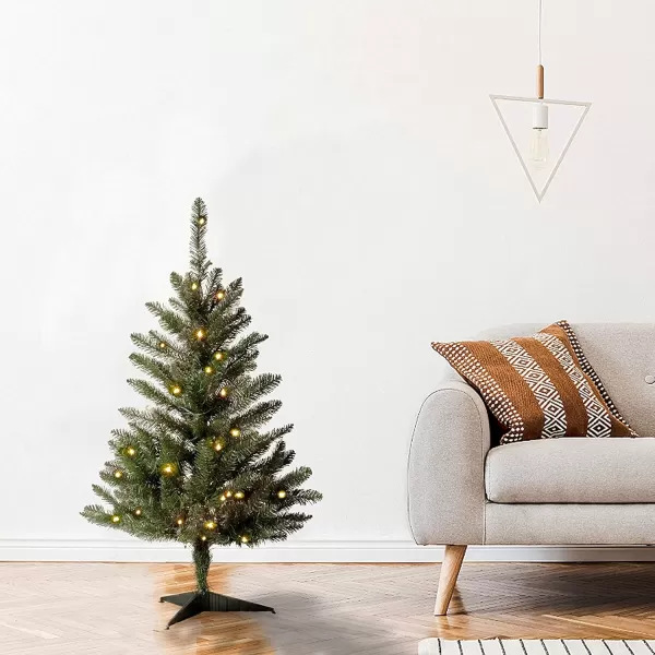 imageNational Tree Company Artificial Mini Christmas Tree Green Kingswood Fir Includes Stand 3 FeetTree