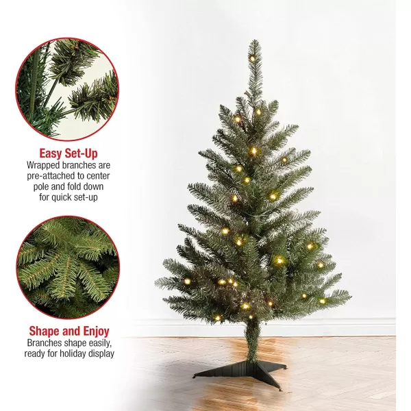 imageNational Tree Company Artificial Mini Christmas Tree Green Kingswood Fir Includes Stand 3 FeetTree