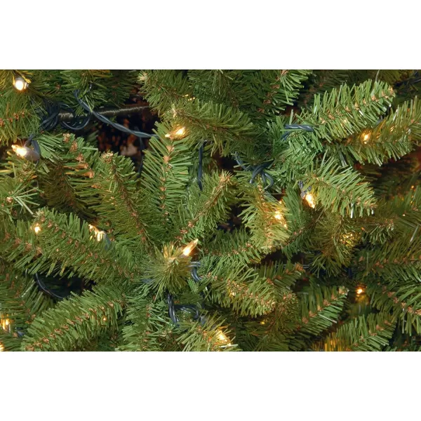 imageNational Tree Company Artificial PreLit Slim Christmas Tree Green Kingswood Fir White Lights Includes Stand 65 Feet