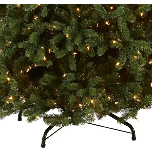 imageNational Tree Company PreLit Feel Real Artificial Full Downswept Christmas Tree Green Douglas Fir Dual Color LED Lights Includes Stand and PowerConnect 9 feet9 ft