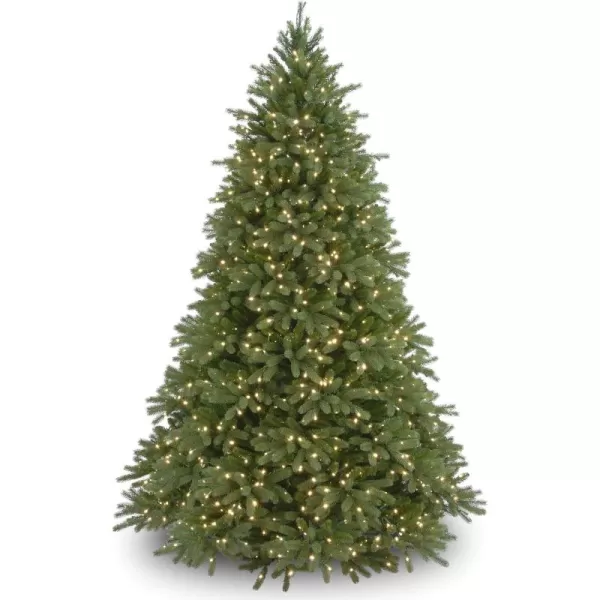 imageNational Tree Company Feel Real Prelit Artificial Christmas Tree  Includes Prestrung White Lights and Stand  Jersey Fraser Fir  65 ft65 ft