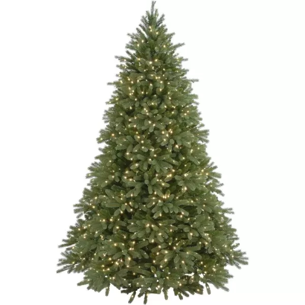 imageNational Tree Company Feel Real Prelit Artificial Christmas Tree  Includes Prestrung White Lights and Stand  Jersey Fraser Fir  65 ft75 ft