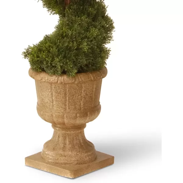 imageNational Tree Company Artificial Shrub  Includes Urn Base  Cedar Spiral 60 Inch60 Inch