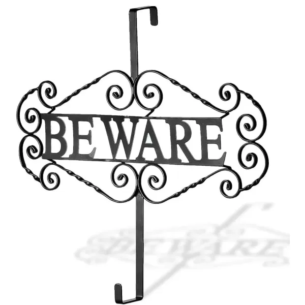 imageNational Tree Company Beware Wreath Hanger Halloween Collection 16 Inches