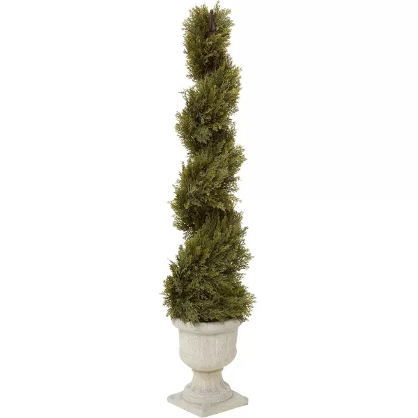 imageNational Tree Tree 54quot Artificial Juniper Slim SpiralGreen