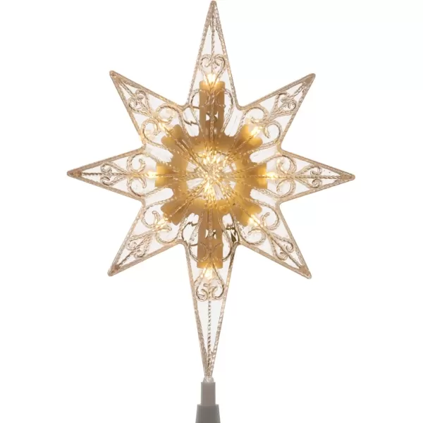 imageNational Tree 11 Inch Bethlehem Star Tree Topper with 10 Battery Operated Warm White LED Lights TA2111LSWB1