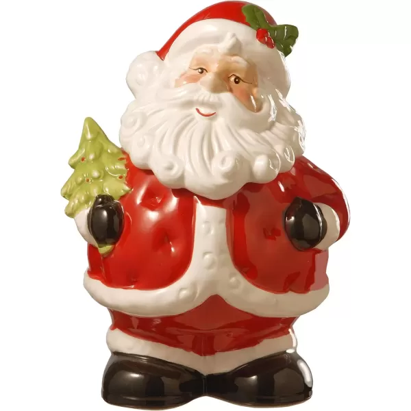 imageNational Tree Clause 10quot Santa Claus Cookie Jar Red