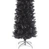 imageNational Tree Company Artificial Christmas Tree Black Tinsel Includes Stand 6 feetBlack