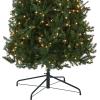 imageNational Tree Company Artificial PreLit Slim Christmas Tree Green Kingswood Fir White Lights Includes Stand 14 Feet