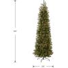 imageNational Tree Company Feel Real Prelit Artificial Christmas Tree  Includes Prestrung White Lights Downswept Douglas Fir Pencil Slim  9 ft9in