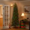 imageNational Tree Company Prelit Feel Real Artificial Slim Downswept Christmas Tree Green Douglas Fir Dual Color LED Lights Includes PowerConnect and Stand 75 feet