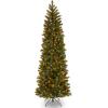 imageNational Tree Company Prelit Feel Real Artificial Slim Downswept Christmas Tree Green Douglas Fir Dual Color LED Lights Includes PowerConnect and Stand 75 feet