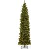 imageNational Tree Company Artificial Giant Slim Christmas Tree Green North Valley Spruce White Lights Includes Stand 10 Feet