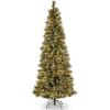 imageNational Tree Foot Glittery Bristle Slim Pine Tree 65 ftGreen