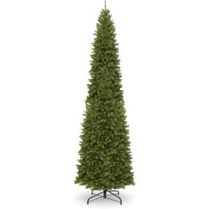 imageNational Tree Company Artificial Giant Slim Christmas Tree Green North Valley Spruce Includes Stand 12 Feet