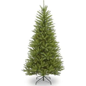 imageNational Tree Company Artificial Slim Christmas Tree Green Dunhill Fir Includes Stand 65 Feet6ft 6in