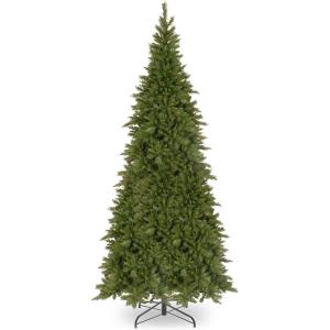 imageNational Tree Company Feel Real Artificial Giant Slim Christmas Tree Green Tiffany Fir Includes Stand 10 Feet