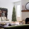 imageNational Tree 75 Foot quotFeel Realquot Grande Fir Pencil Slim Tree with 350 Clear Lights Hinged PEGF433475